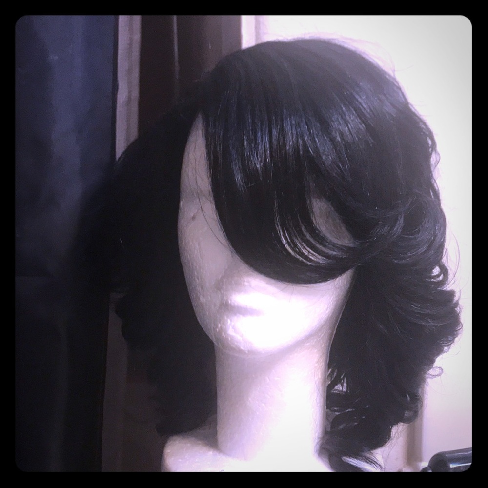 Curly Bob Lace Part Premium Fiber Wig